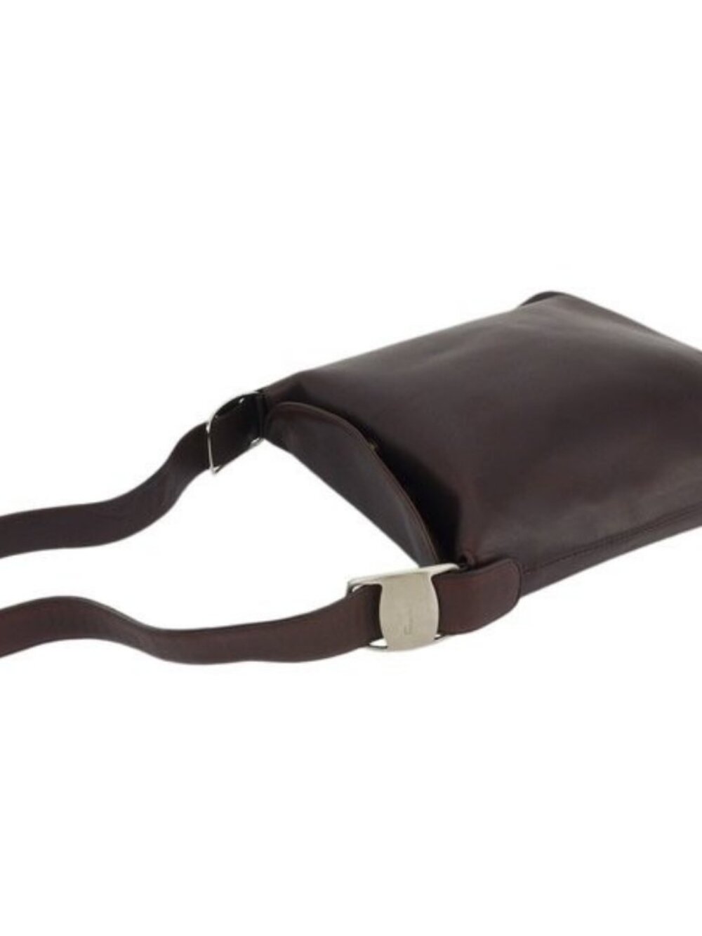 Salvatore Ferragamo Shoulder Bag Brown silver Women Authentic secondhand